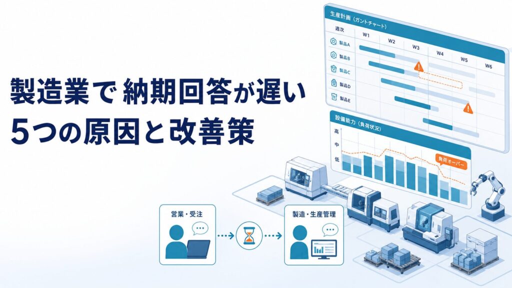 製造業で納期回答が遅くなる原因と改善策